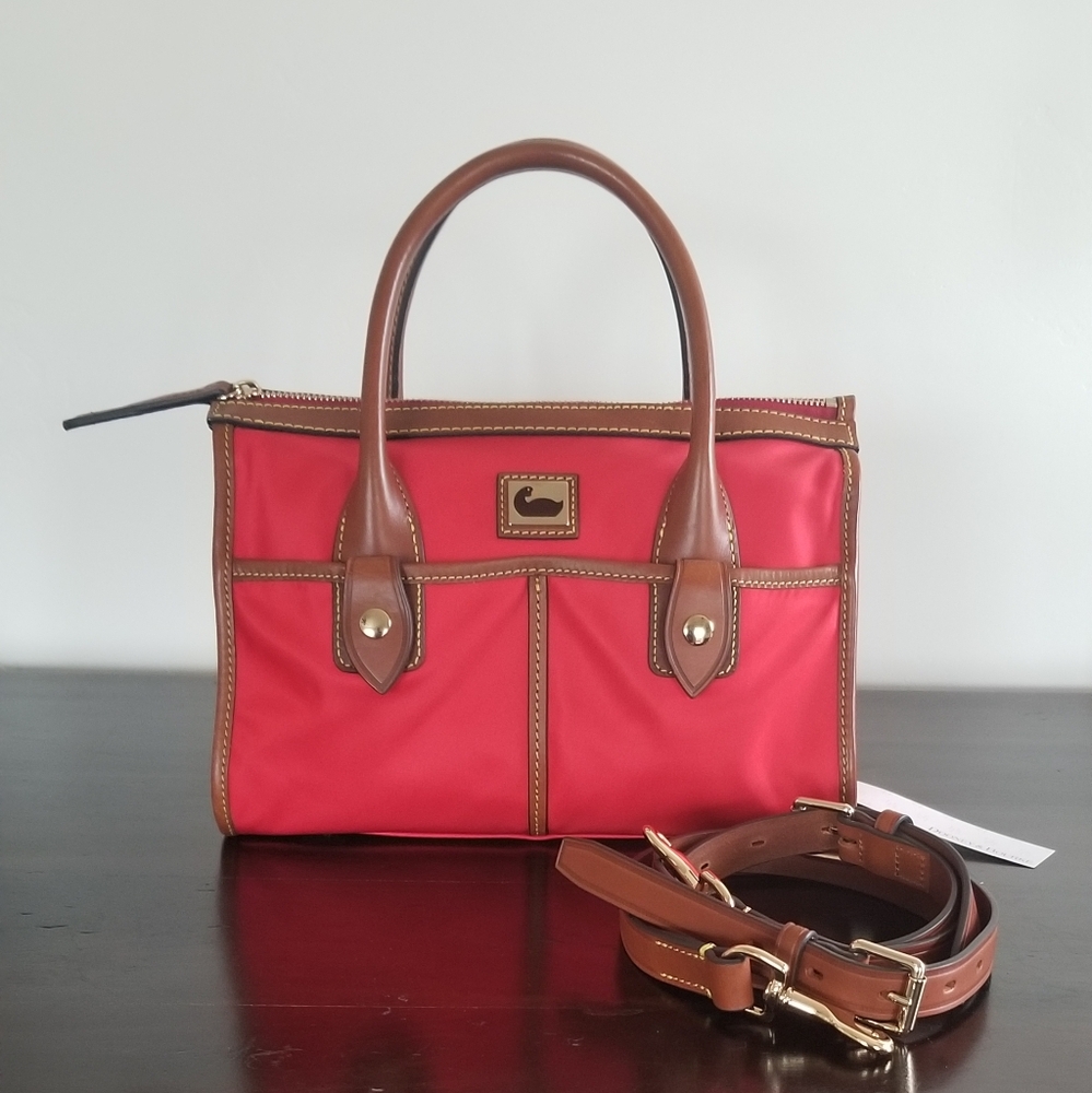 DOONEY & BOURKE "Wayfarer" Red Small Nylon Satchel - NWT